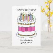 Happy Birthday Great Niece カード (黄色い花)