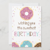 Happy Birthday Greeting Card for Girls with Donuts (正面)