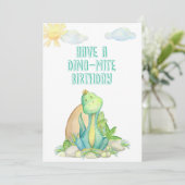 Happy Birthday Greeting Card with Dino for Kids (スタンド正面)