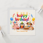 Happy Birthday Greeting Cards  カード (正面/裏面インサイチュ)