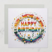 Happy Birthday Greeting Cards  シーズンカード (正面/裏面)