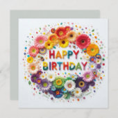 Happy Birthday Greeting Cards シーズンカード (正面/裏面)