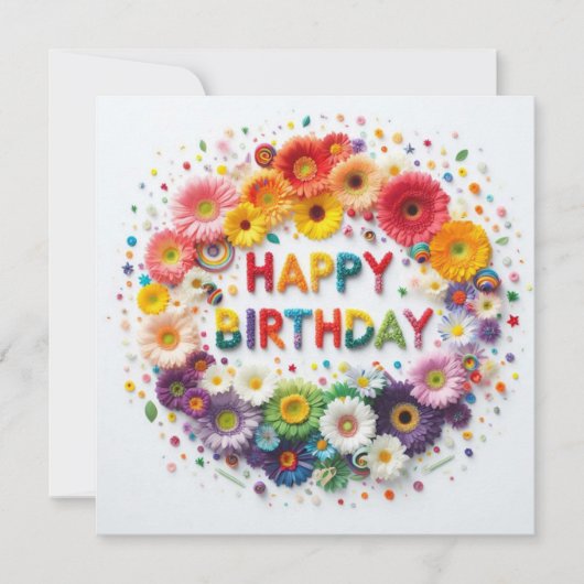 Happy Birthday Greeting Cards シーズンカード (正面)