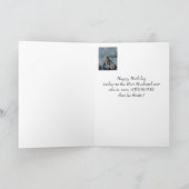 Happy Birthday Husband Howling Wolf Moon Quote カード (内部)