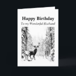 Happy Birthday Husband Vintage Stag, Deer カード<br><div class="desc">Happy Birthday to my Wonderful Husband the one I love  Vintage Stag,  Deer Animal,  Wildlife,  Nature</div>