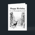 Happy Birthday Husband Vintage Stag, Deer カード<br><div class="desc">Happy Birthday to my Wonderful Husband the one I love  Vintage Stag,  Deer Animal,  Wildlife,  Nature</div>