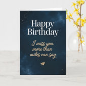 happy birthday i miss you card カード (黄色い花)