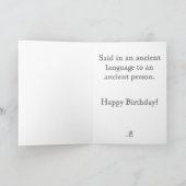 Happy Birthday...in Latin! カード (内部)