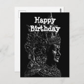 Happy Birthday indian sculture  ポストカード (正面/裏面)