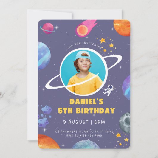 Happy Birthday Invitation 招待状 (正面)