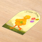 Happy Birthday Invitation Big Bird アクリル招待状 (レイダウン)