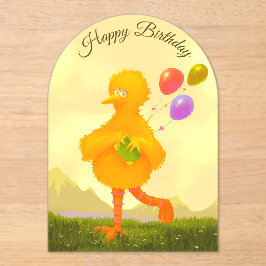 Happy Birthday Invitation Big Bird アクリル招待状