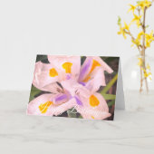 Happy Birthday Iris Flower カード (黄色い花)