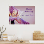 Happy Birthday Iris Multicolored Poster ポスター (キッチン)