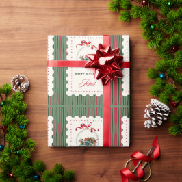 "Happy Birthday Jesus" - 信仰に基づくクリスマス ラッピングペーパー