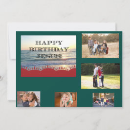 Happy Birthday Jesus - 日没の海 5枚の写真 シーズンカード
