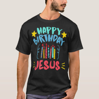 Happy Birthday Jesus  Christian Shirt  Tシャツ