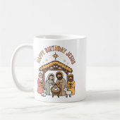 Happy Birthday Jesus Christmas Christian Outfit To コーヒーマグカップ (左)