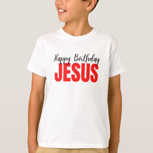 Happy Birthday Jesus Christmas T-Shirt Tシャツ (正面)