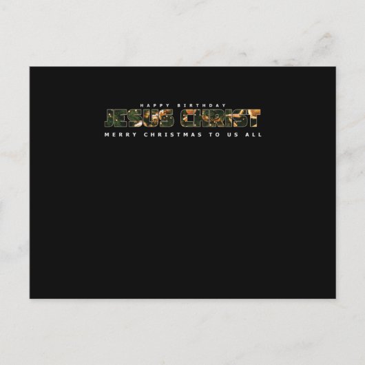 Happy Birthday Jesus Merry Christmas Xmas Gift ポストカード (正面)