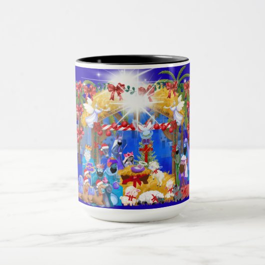 Happy Birthday Jesus Nativity Mug マグカップ (中央)