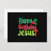 Happy Birthday Jesus Xmas Merry Christmas Gift ポストカード (正面/裏面)