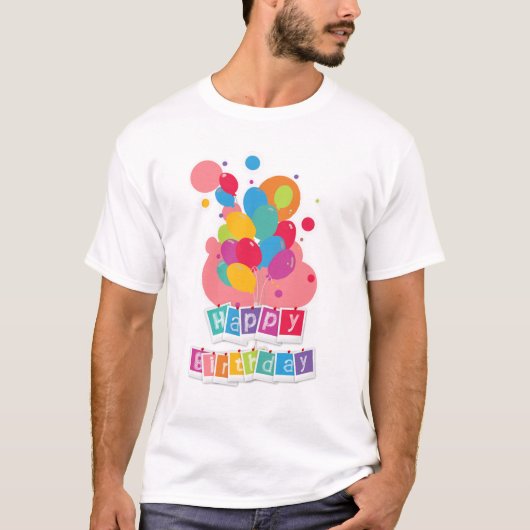 Happy Birthday – Joyful Celebration Design Tシャツ (正面)
