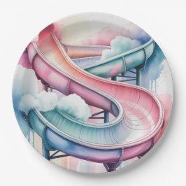 Happy Birthday Kids’ Birthday Waterslide Party ペーパープレート