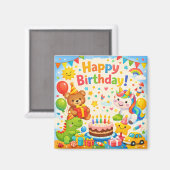 Happy Birthday Kids Party Magnet マグネット (正面/裏面)