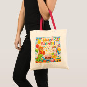 Happy Birthday Kids Party Tote Bag トートバッグ (正面(商品))