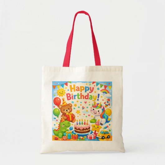 Happy Birthday Kids Party Tote Bag トートバッグ (正面)