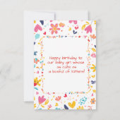 Happy Birthday Kitten Baby Girl 招待状 (裏面)
