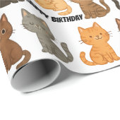 Happy Birthday Kitten Collection ラッピングペーパー (ロールコーナー)