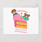 Happy Birthday Korean Hangeul  ポストカード (正面)