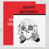 Happy Birthday, Lineart シーズンカード (正面/裏面)