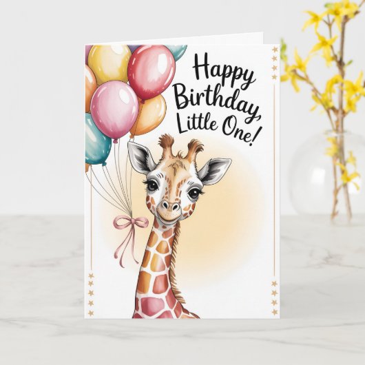 happy birthday little one カード (黄色い花)