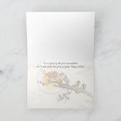 Happy Birthday - Love Birds & Cherry Blossom カード (内部)