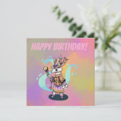 Happy Birthday Magical wolf カード (スタンド正面)
