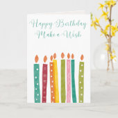 Happy Birthday "Make a Wish" Birthday Card カード (黄色い花)