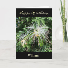 Happy Birthday Men Dad Nature Photo Personalize カード