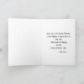 Happy Birthday Men Dad Nature Photo Personalize   カード (内部)