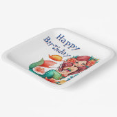 Happy Birthday Mermaid ペーパープレート (傾斜あり)