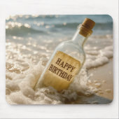 Happy Birthday Message in a Bottle マウスパッド (正面)