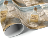 Happy Birthday Message in a Bottle ラッピングペーパー (ロールコーナー)