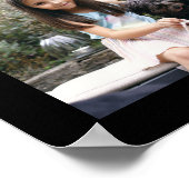 Happy Birthday Modern Photo Collage Black and Gold ポスター (角)