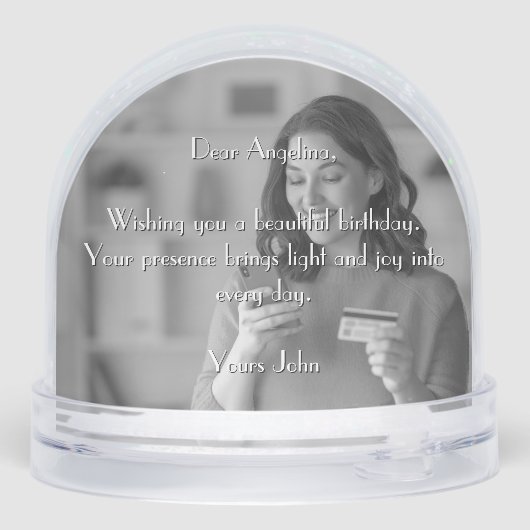 Happy Birthday | Modern Script Personalized Photo (裏面)