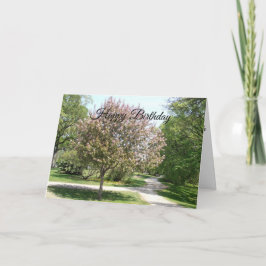 Happy Birthday Mom Apple Blossom Tree カード