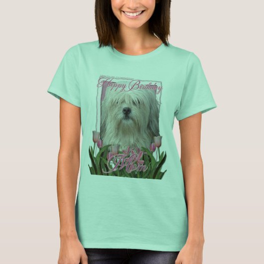 Happy Birthday Mom - Lowchen Tシャツ (正面)