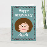 Happy Birthday Mom (Son) カード<br><div class="desc">a fun card for a son to give to his mom for any occasion. change the words and the background to personalize or make it for another occasion. Need a different combination of hair colors let me know I will create it ~ or check out all other combinations available in...</div>