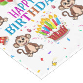 Happy Birthday Monkey Cupcake Table Runner ショートテーブルランナー (コーナー)